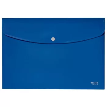   Irattartó tasak, A4, PP, patentos, LEITZ "Recycle", kék
