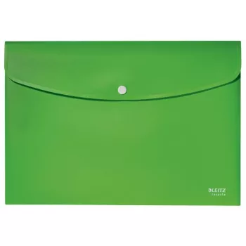   Irattartó tasak, A4, PP, patentos, LEITZ "Recycle", zöld