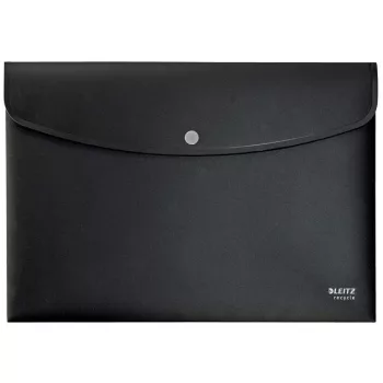   Irattartó tasak, A4, PP, patentos, LEITZ "Recycle", fekete