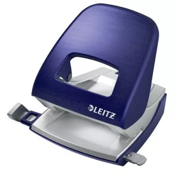   Lyukasztó, kétlyukú, 30 lap, fém, LEITZ "Nexxt Style, titánkék