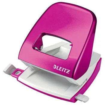   Lyukasztó, kétlyukú, 30 lap, LEITZ "Nexxt Wow", rózsaszín