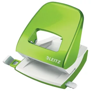   Lyukasztó, kétlyukú, 30 lap, LEITZ "Nexxt Wow", zöld