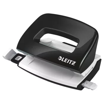   Lyukasztó, kétlyukú, 10 lap, fém, mini, LEITZ "Nexxt Wow", fekete