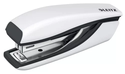 Tűzőgép, mini, No. 10, 10 lap, fém, LEITZ "Nexxt Wow", fehér