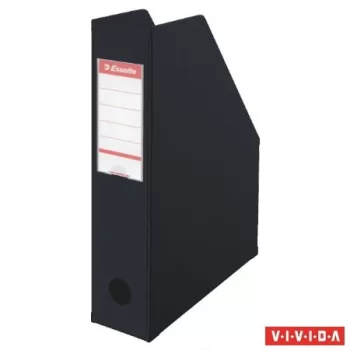   Iratpapucs, PVC/karton, 70 mm, összehajtható, ESSELTE, Vivida fekete