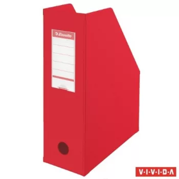   Iratpapucs, PVC/karton, 100 mm, összehajtható, ESSELTE, Vivida piros