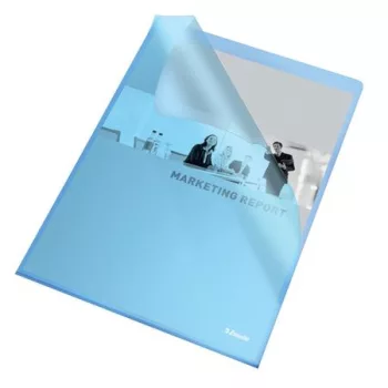   Genotherm, "L", A4, 105 mikron, narancsos felület, ESSELTE "Standard", kék