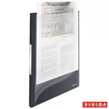   Bemutatómappa, 40 zsebes, A4, panorámás, ESSELTE "Vivida", fekete