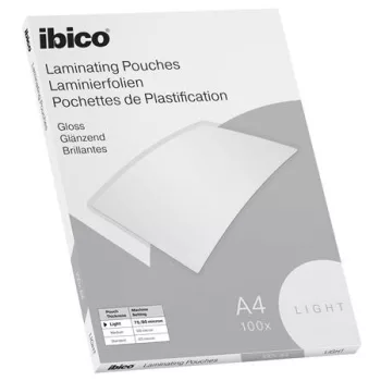   Meleglamináló fólia, 80 mikron, A4, fényes, IBICO "Light"