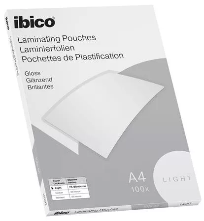 Meleglamináló fólia, 80 mikron, A4, fényes, IBICO "Light"