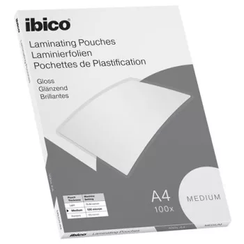   Meleglamináló fólia, 100 mikron, A4, fényes, IBICO "Medium"