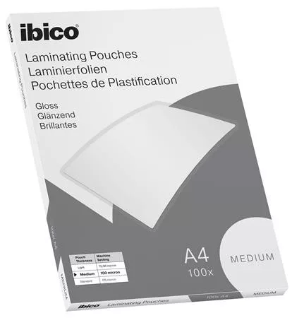 Meleglamináló fólia, 100 mikron, A4, fényes, IBICO "Medium"
