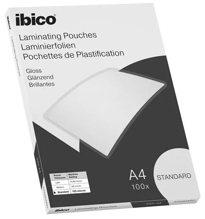Meleglamináló fólia, 125 mikron, A4, fényes, IBICO "Standard"