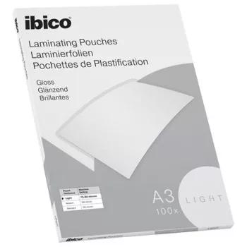   Meleglamináló fólia, 80 mikron, A3, fényes, IBICO "Light"