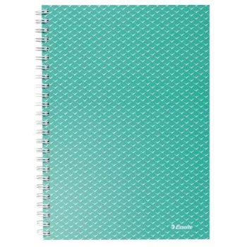   Spirálfüzet, A5, kockás, 80 lap, ESSELTE "Colour'Breeze", zöld