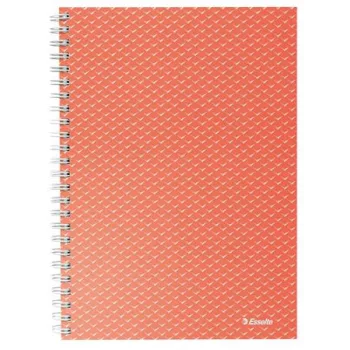   Spirálfüzet, A5, vonalas, 80 lap, ESSELTE "Colour'Breeze", korall