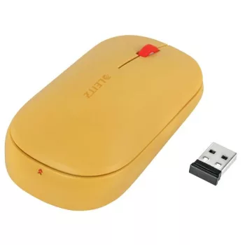   Egér, vezeték nélküli, Bluetooth, LEITZ "Cosy", melegsárga