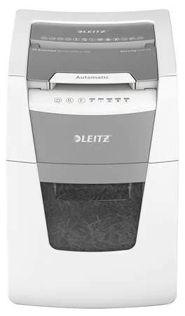 Iratmegsemmisítő, mikrokonfetti, 100 lap, LEITZ "IQ AutoFeed SmallOffice 100 P5 Pro"