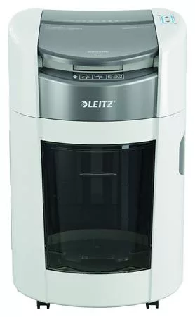 Iratmegsemmisítő, mikrokonfetti, 200 lap, LEITZ "IQ OptiMax Autofeed Small Office 200 P5"