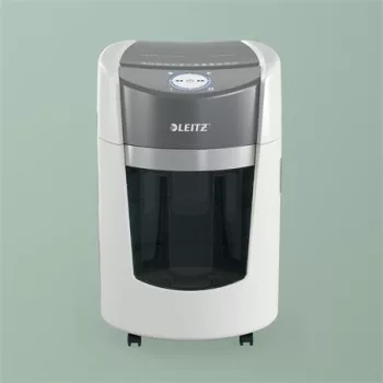   Iratmegsemmisítő, mikrokonfetti, 8 lap, LEITZ "IQ OptiMax Small Office 350 P5"