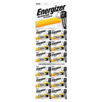   Elem, AAA mikro, 12 db, egyesével téphető, ENERGIZER "Alkaline Power Kartella"