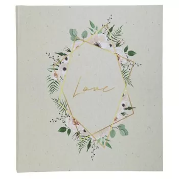   Fotóalbum, csavarozott gerincű, 29x32 cm, 30 lap, EXACOMPTA "CHAMPETRE", fehér