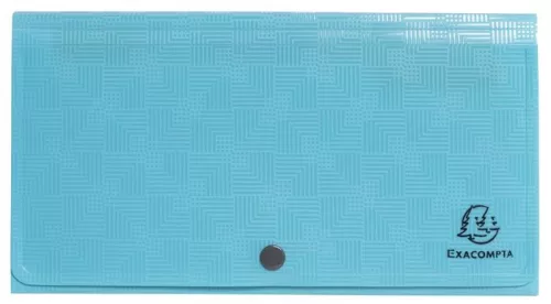 Harmonikamappa, 260x140 mm, PP, 7 rekeszes, EXACOMPTA "Pop'NCo", ciánkék