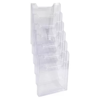   Katalógustartó, fali, A4, álló, 6 rekeszes, EXACOMPTA "Office", áttetsző