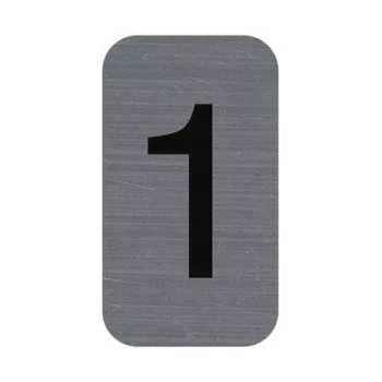   Információs tábla, öntapadó, 2,5x4,4 cm, alumíniumhatású, EXACOMPTA, 1-es