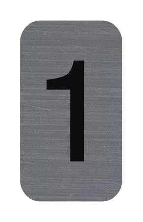 Információs tábla, öntapadó, 2,5x4,4 cm, alumíniumhatású, EXACOMPTA, 1-es