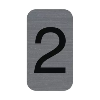  Információs tábla, öntapadó, 2,5x4,4 cm, alumíniumhatású, EXACOMPTA, 2-es