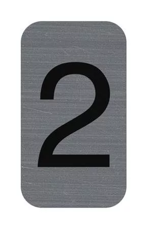 Információs tábla, öntapadó, 2,5x4,4 cm, alumíniumhatású, EXACOMPTA, 2-es