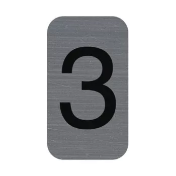   Információs tábla, öntapadó, 2,5x4,4 cm, alumíniumhatású, EXACOMPTA, 3-as