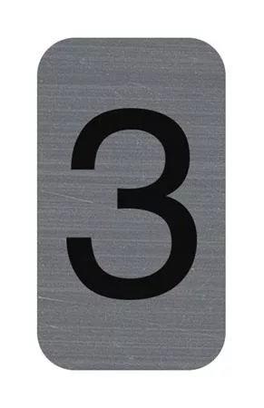 Információs tábla, öntapadó, 2,5x4,4 cm, alumíniumhatású, EXACOMPTA, 3-as