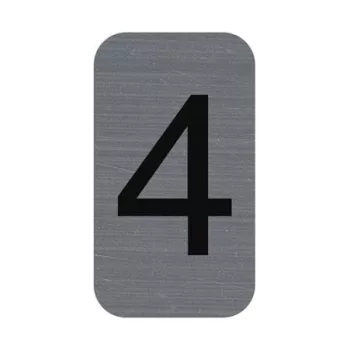   Információs tábla, öntapadó, 2,5x4,4 cm, alumíniumhatású, EXACOMPTA, 4-es