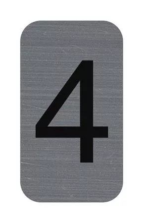 Információs tábla, öntapadó, 2,5x4,4 cm, alumíniumhatású, EXACOMPTA, 4-es