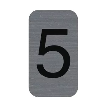   Információs tábla, öntapadó, 2,5x4,4 cm, alumíniumhatású, EXACOMPTA, 5-ös