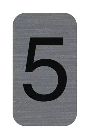 Információs tábla, öntapadó, 2,5x4,4 cm, alumíniumhatású, EXACOMPTA, 5-ös