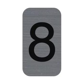  Információs tábla, öntapadó, 2,5x4,4 cm, alumíniumhatású, EXACOMPTA, 8-as