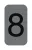 Információs tábla, öntapadó, 2,5x4,4 cm, alumíniumhatású, EXACOMPTA, 8-as