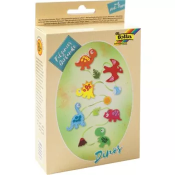  Kreatív mini filc varrókészlet, girland, FOLIA, dinoszaurusz