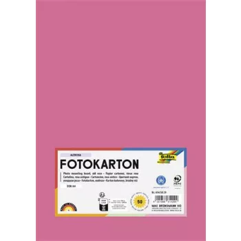  Dekorkarton, 2 oldalas, A4, 300 g, 50 lap, FOLIA, fáradt rózsaszín