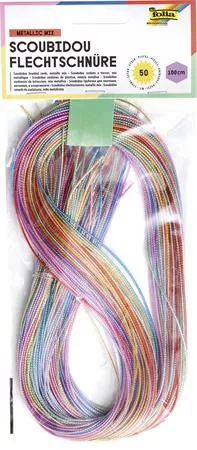 Kreatív drót, műanyag bevonatos, 100 cm, FOLIA "Metallic Mix", 50 különböző metál szín