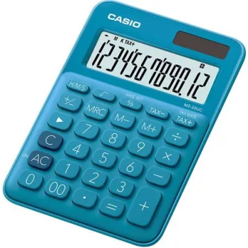   Számológép, asztali, 12 számjegy, CASIO, "MS 20 UC", kék