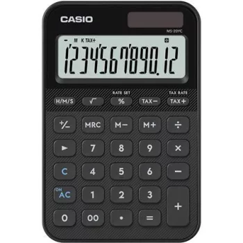   Számológép, asztali, 12 számjegy, CASIO, "MS 20 YC", fekete