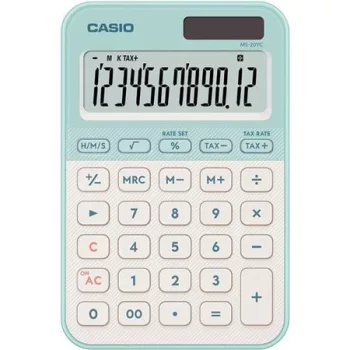   Számológép, asztali, 12 számjegy, CASIO, "MS 20 YC", világoszöld