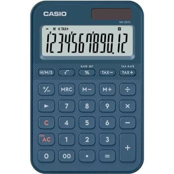   Számológép, asztali, 12 számjegy, CASIO, "MS 20 YC", kék