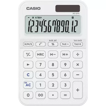   Számológép, asztali, 12 számjegy, CASIO, "MS 20 YC", fehér
