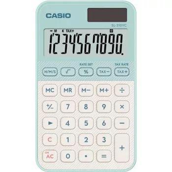   Zsebszámológép, 10 számjegy, CASIO "SL 310 YC", zöld