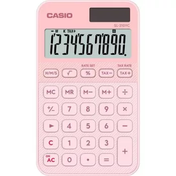   Zsebszámológép, 10 számjegy, CASIO "SL 310 YCK", rózsaszín